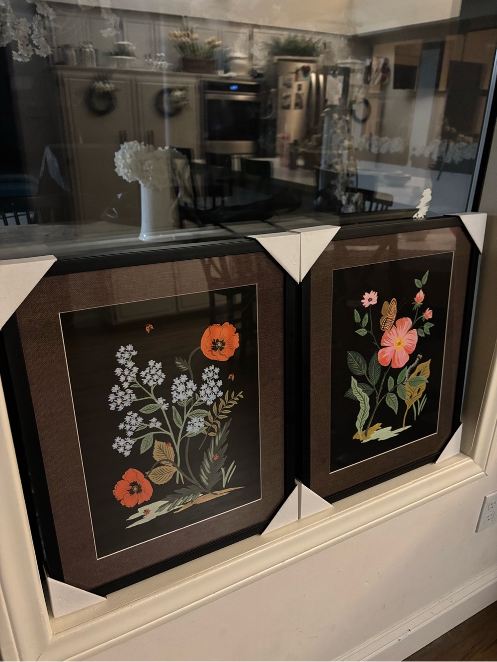 Rifle Paper Co. Orange & Pink Floral Framed Prints